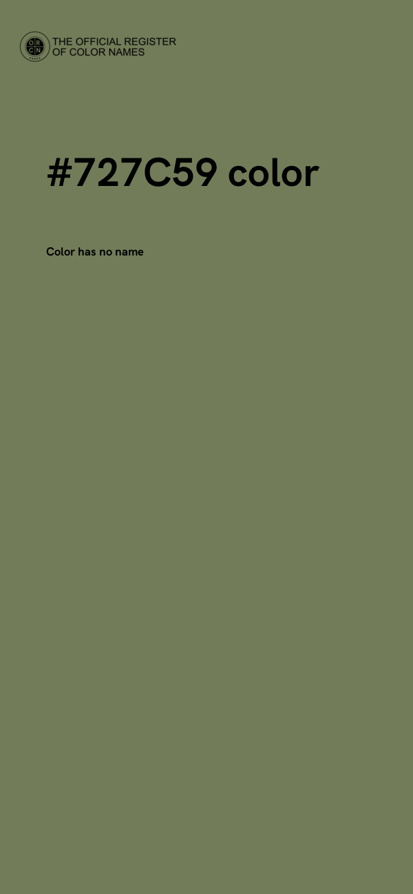 #727C59 color image