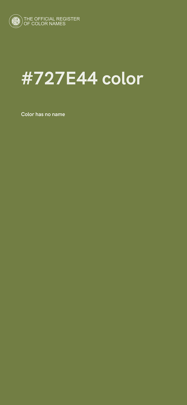 #727E44 color image
