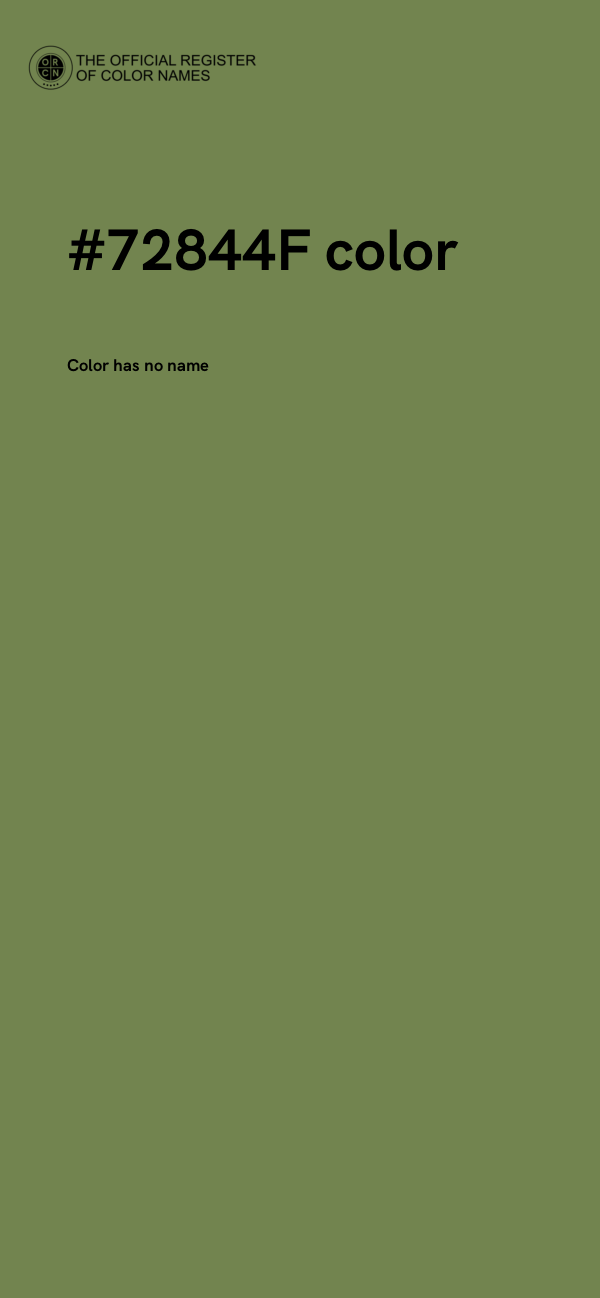#72844F color image