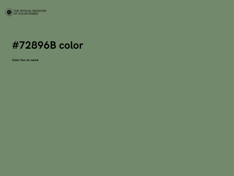 #72896B color image