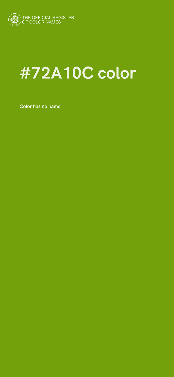 #72A10C color image