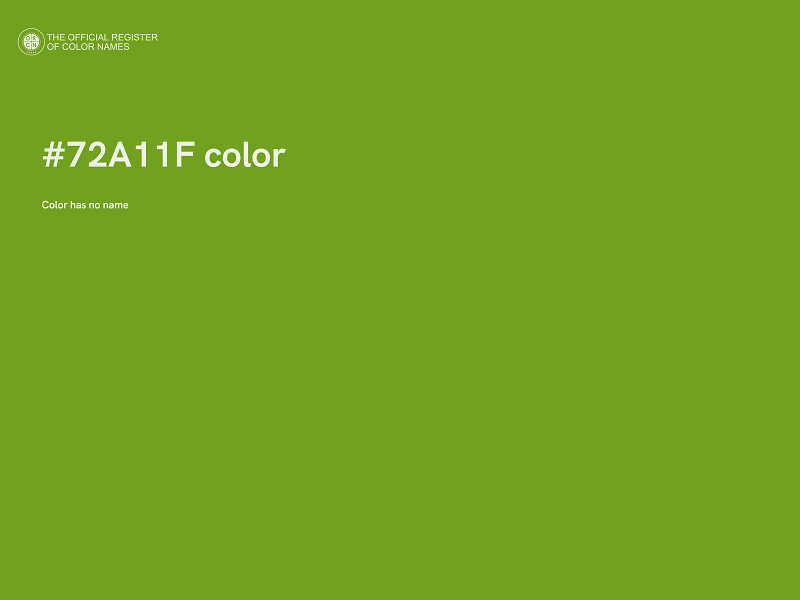 #72A11F color image