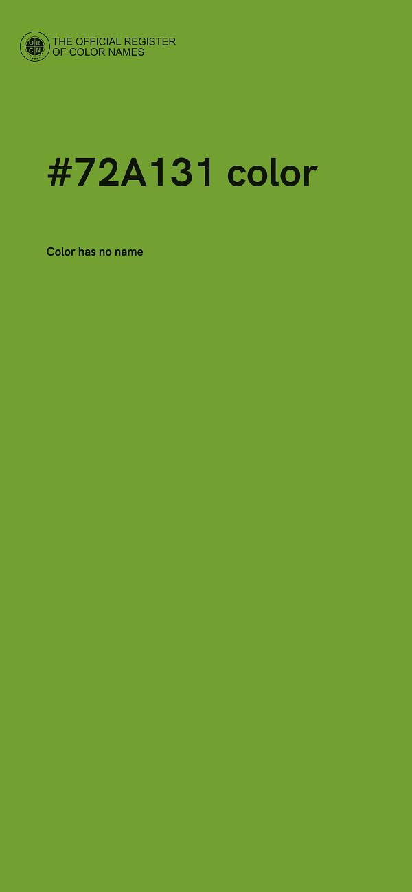 #72A131 color image