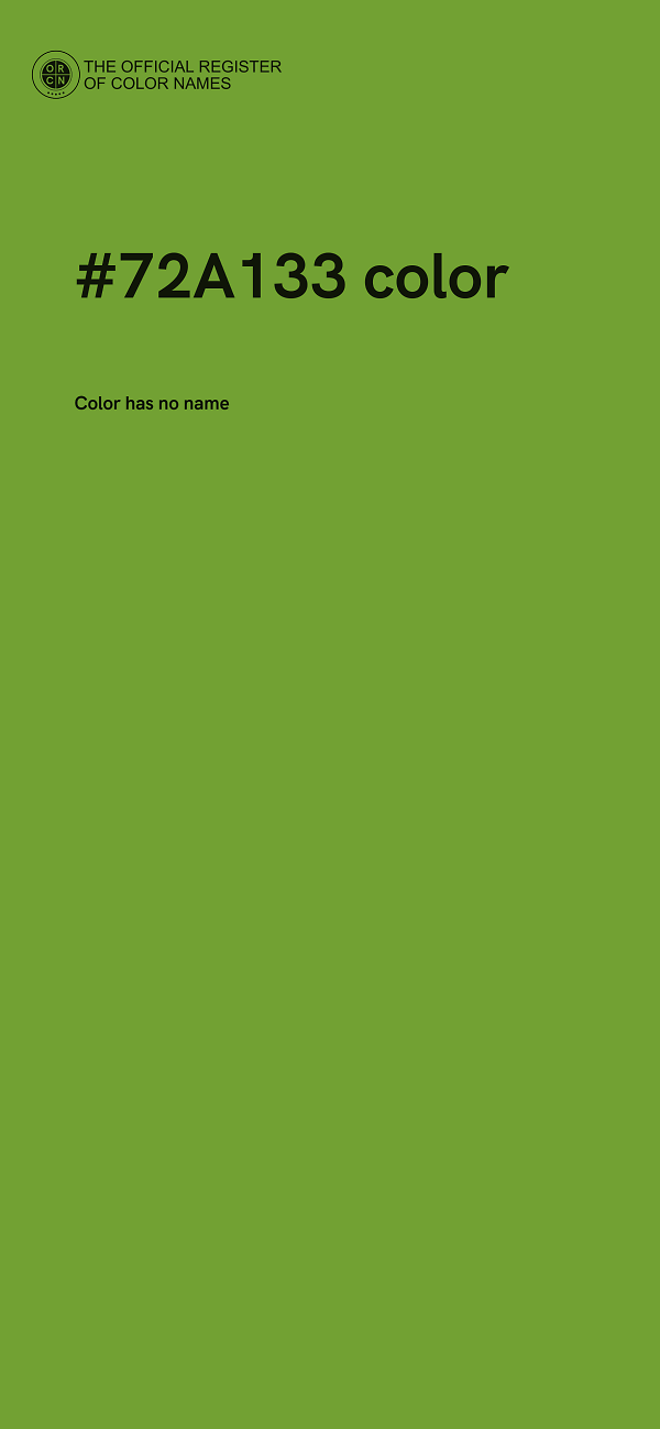 #72A133 color image