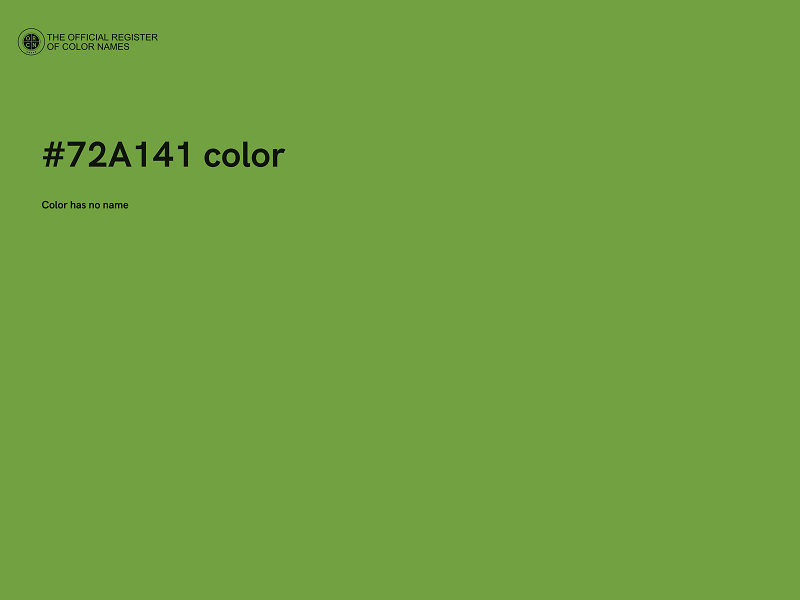 #72A141 color image