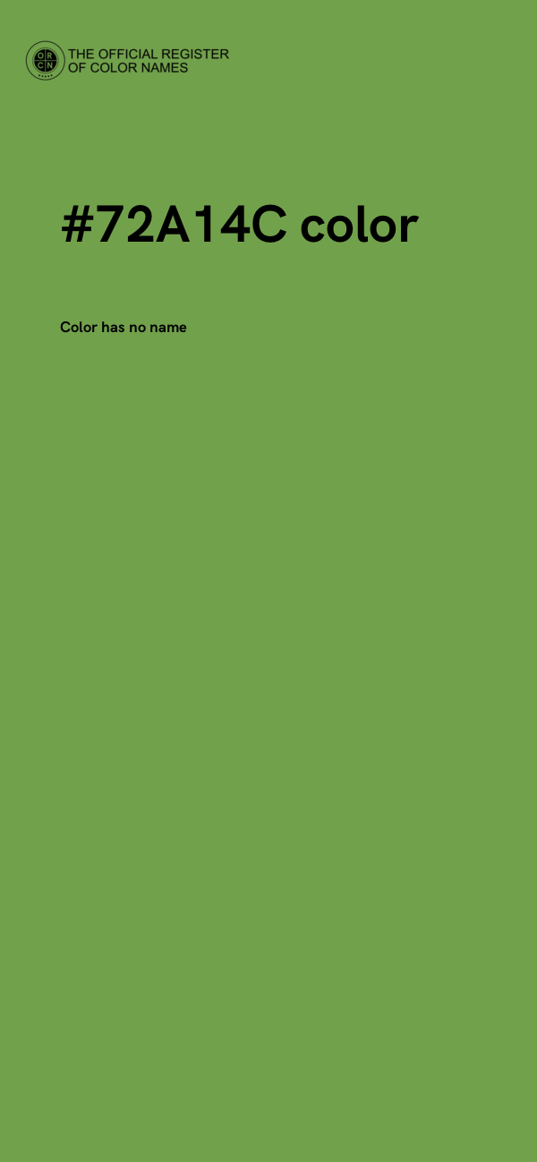#72A14C color image