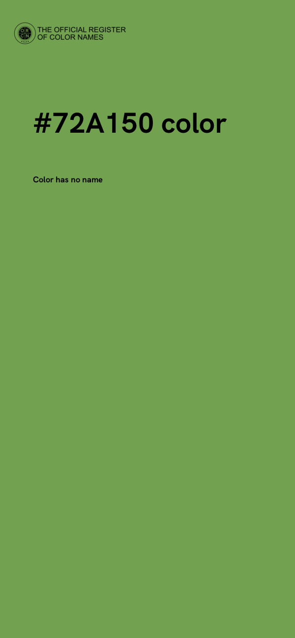 #72A150 color image