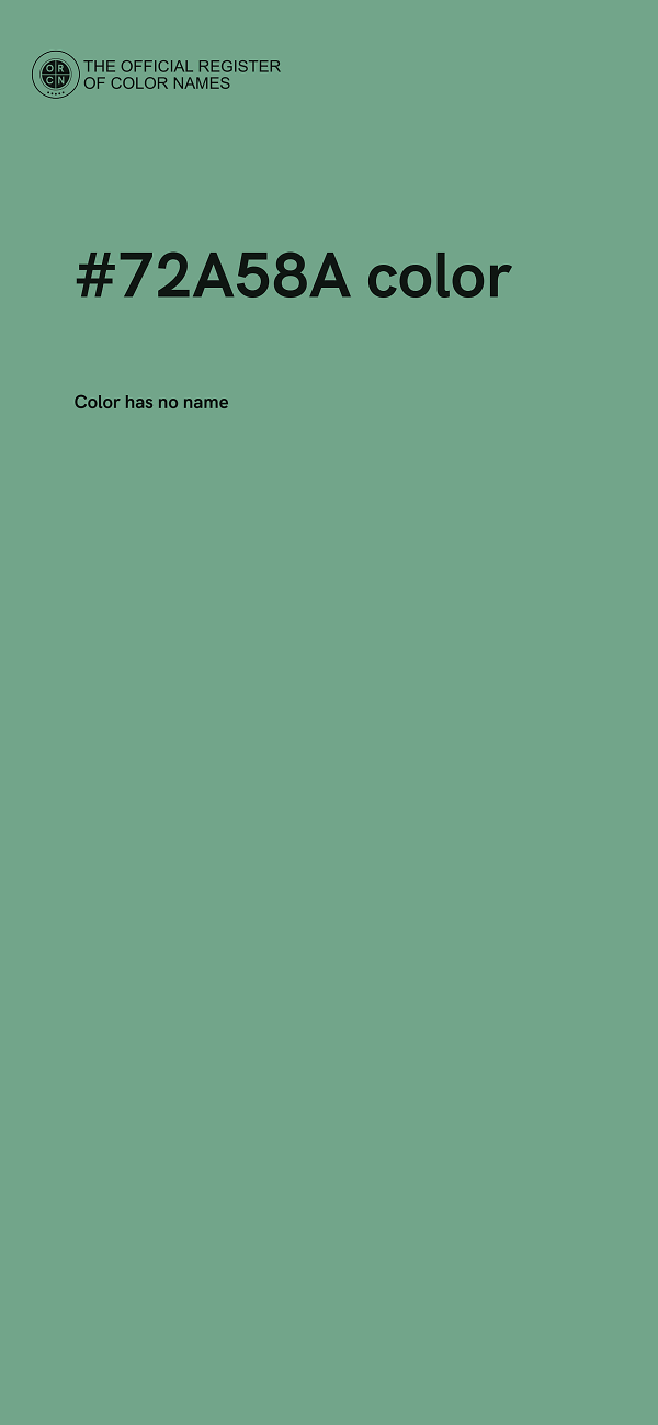 #72A58A color image