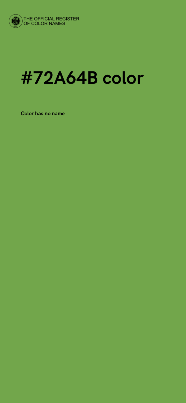 #72A64B color image
