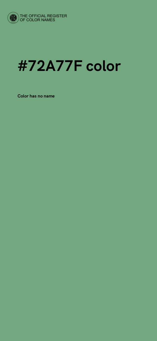 #72A77F color image