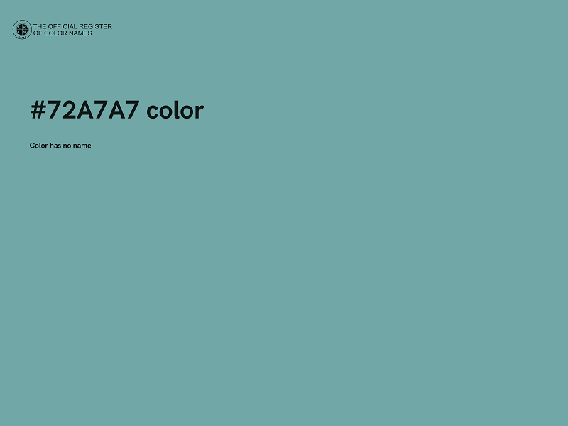 #72A7A7 color image