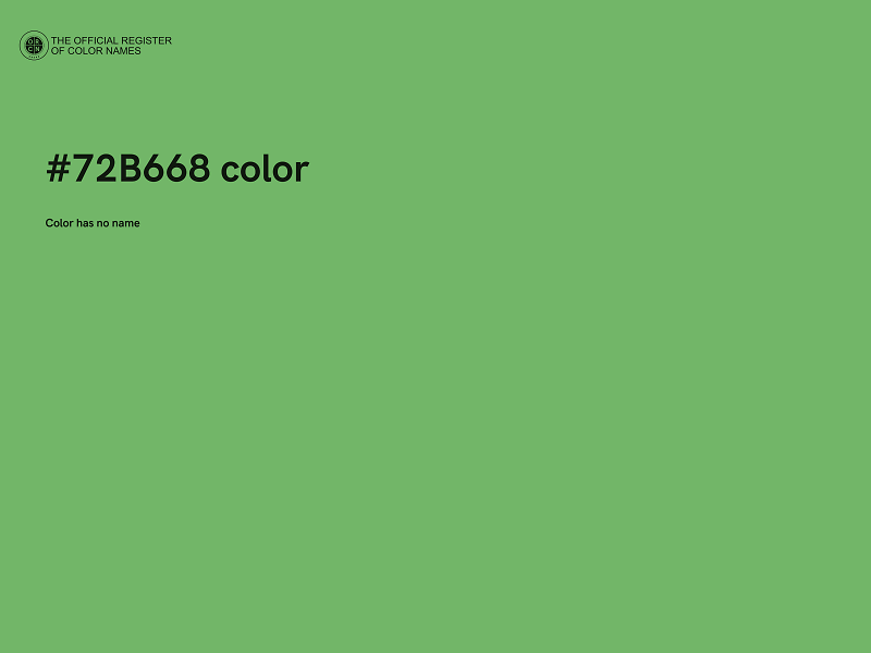 #72B668 color image