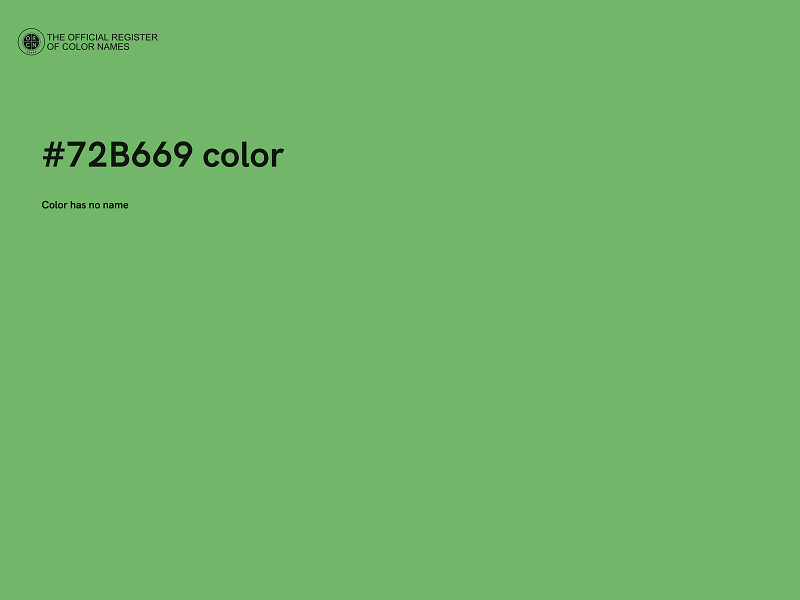 #72B669 color image