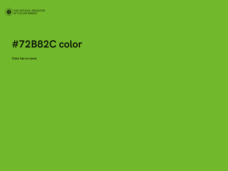 #72B82C color image