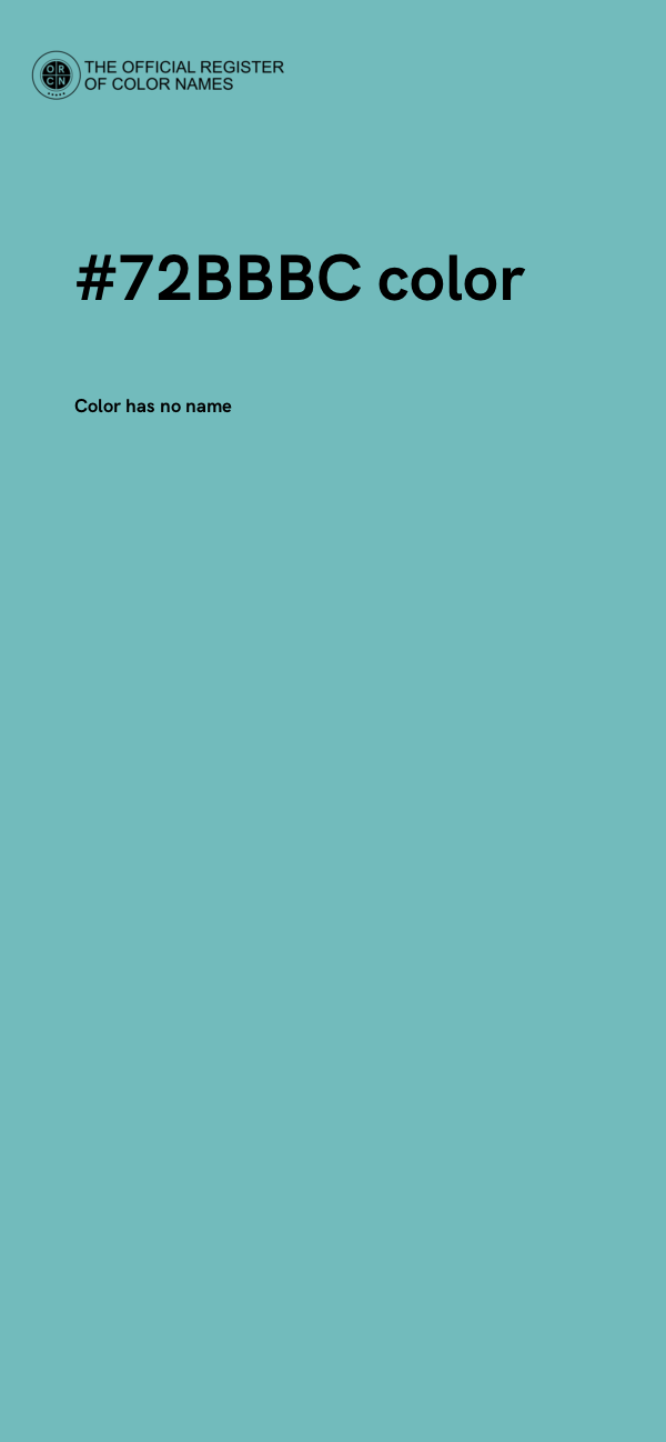 #72BBBC color image