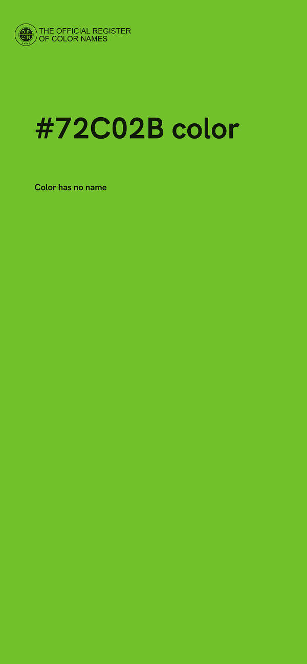 #72C02B color image