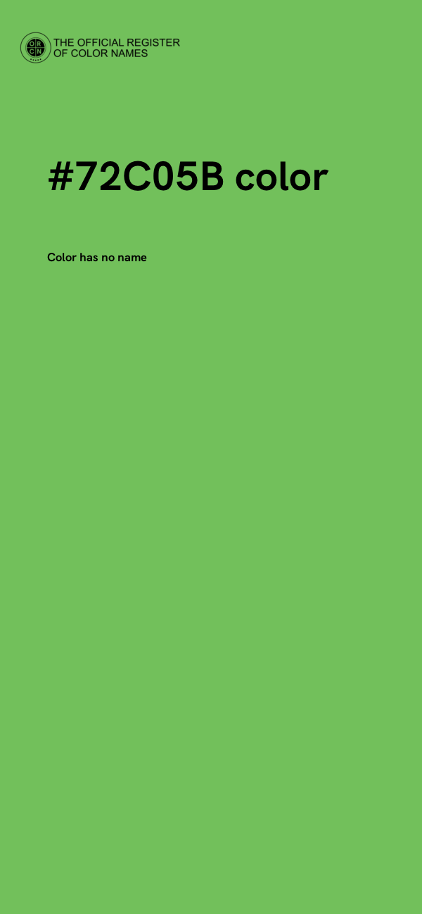 #72C05B color image