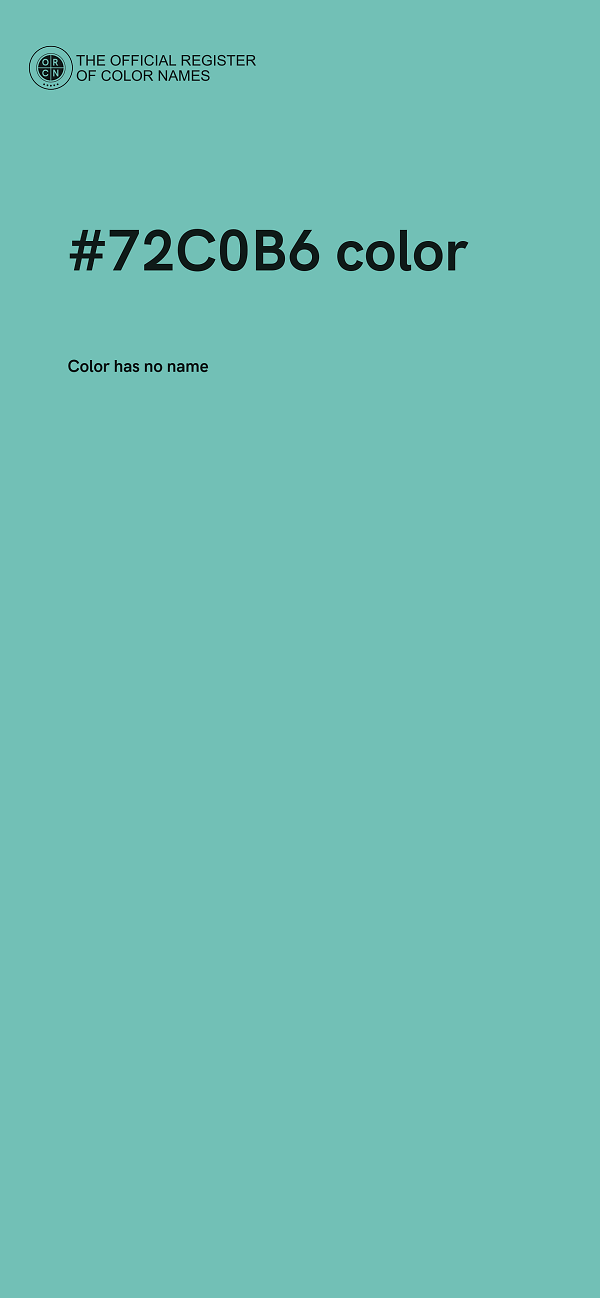 #72C0B6 color image