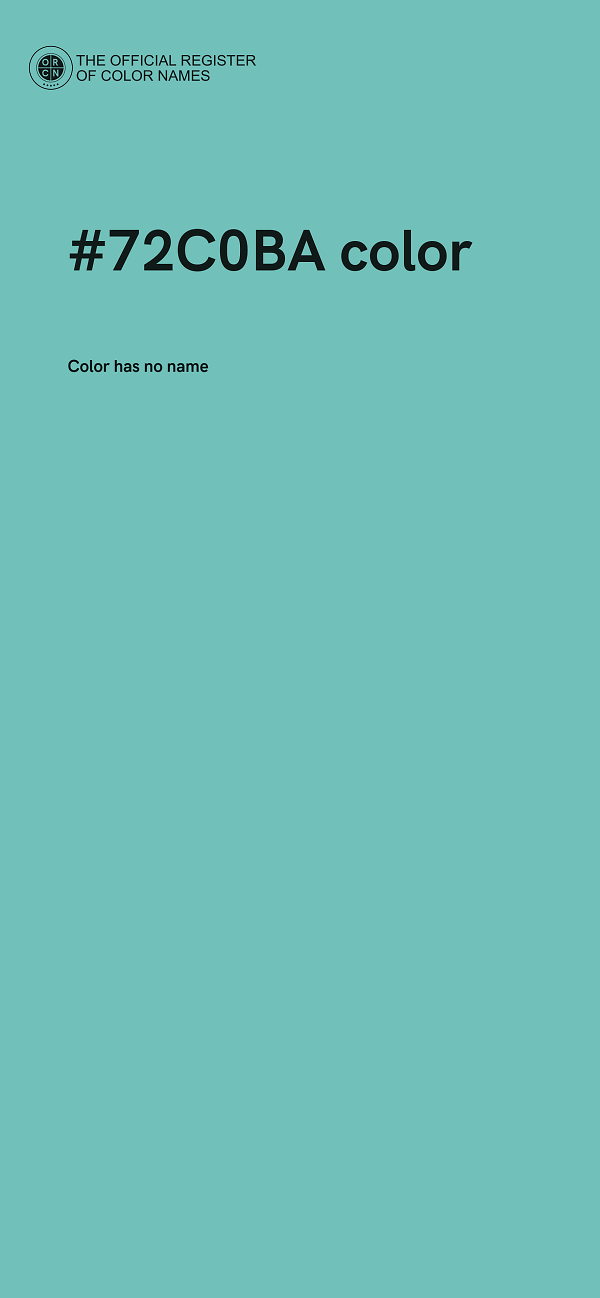 #72C0BA color image