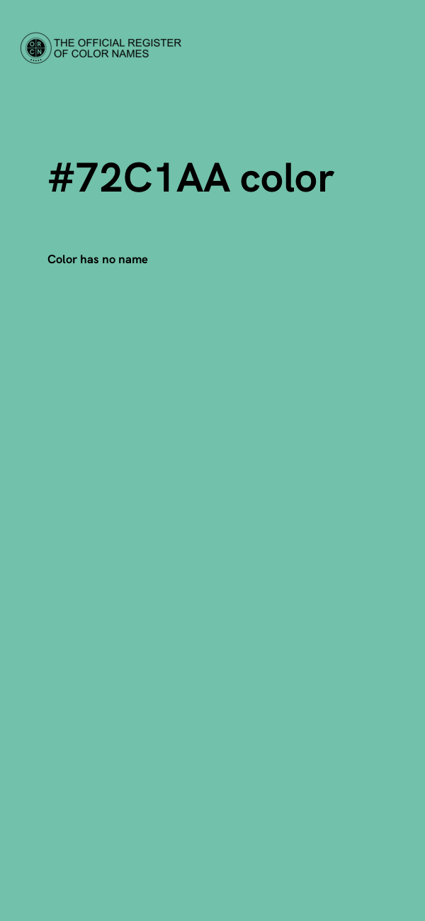 #72C1AA color image