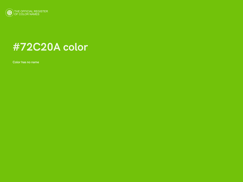 #72C20A color image