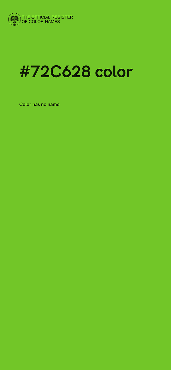 #72C628 color image