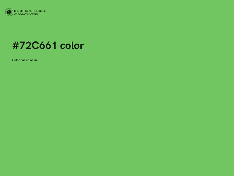 #72C661 color image