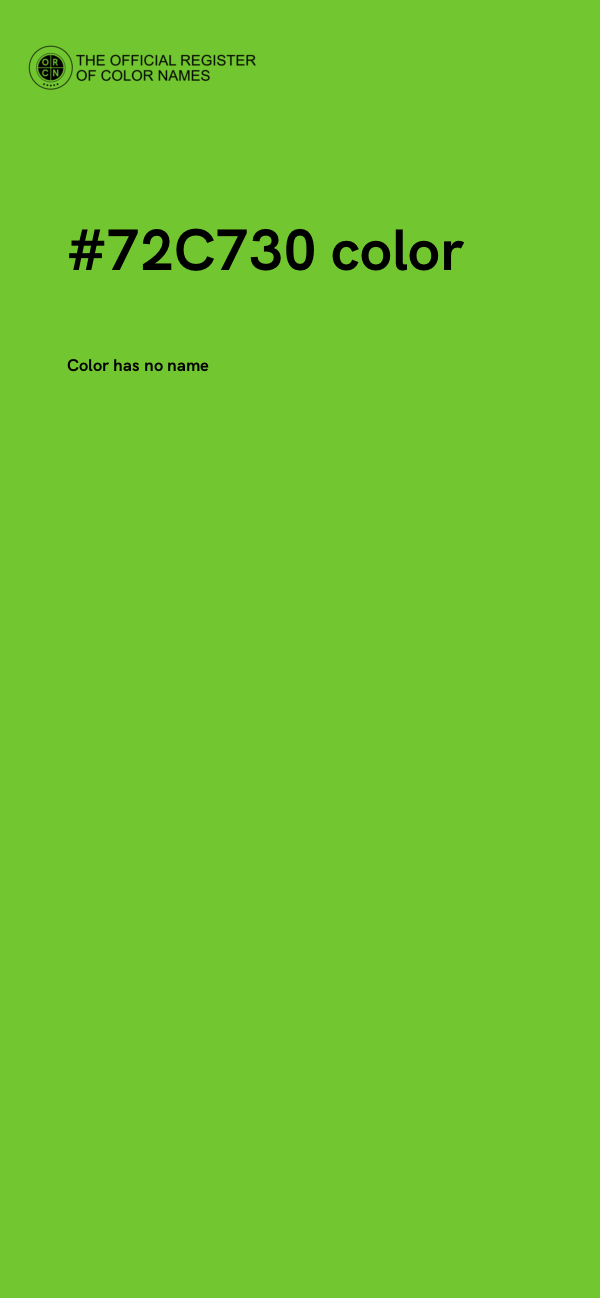 #72C730 color image