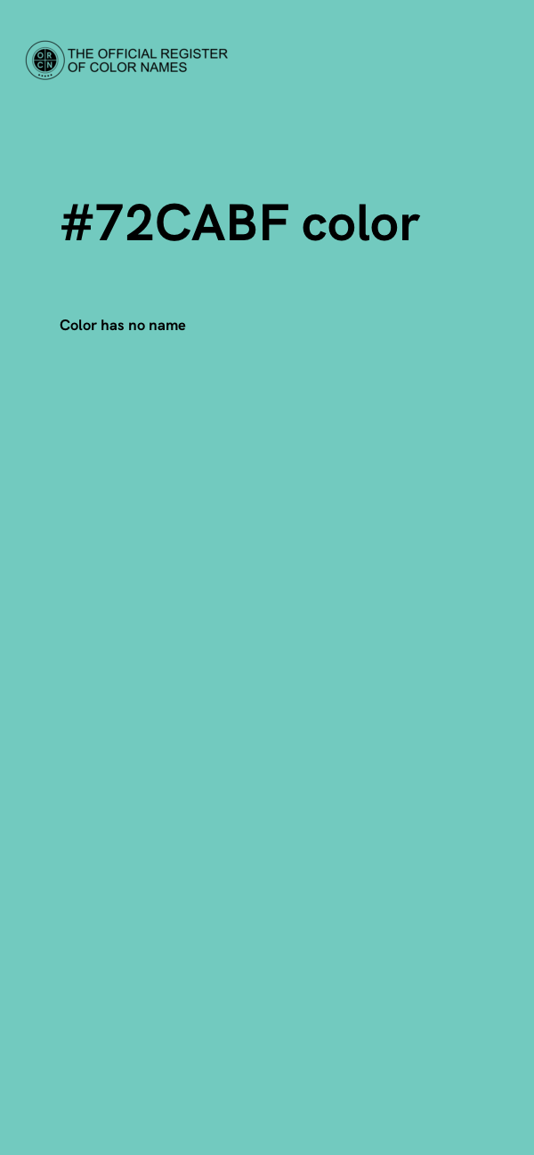 #72CABF color image