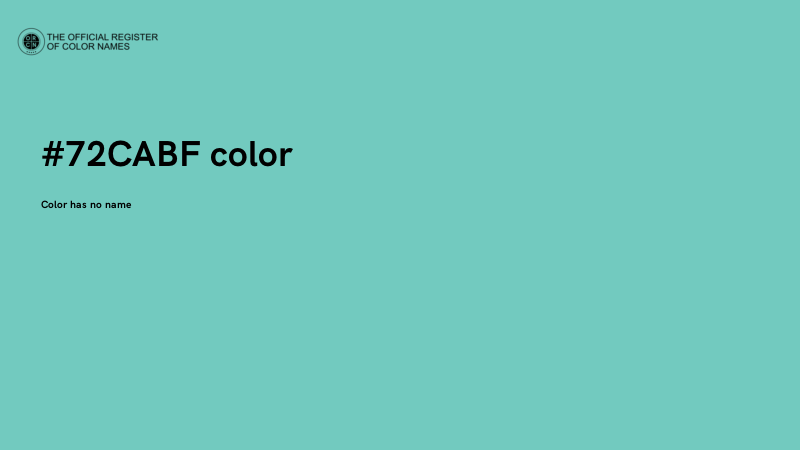 #72CABF color image