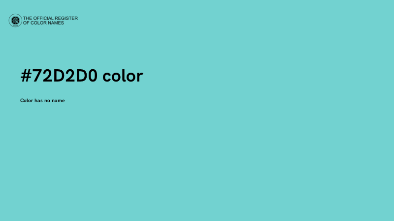 #72D2D0 color image