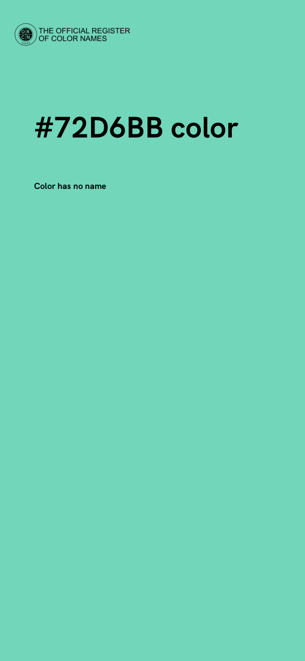 #72D6BB color image