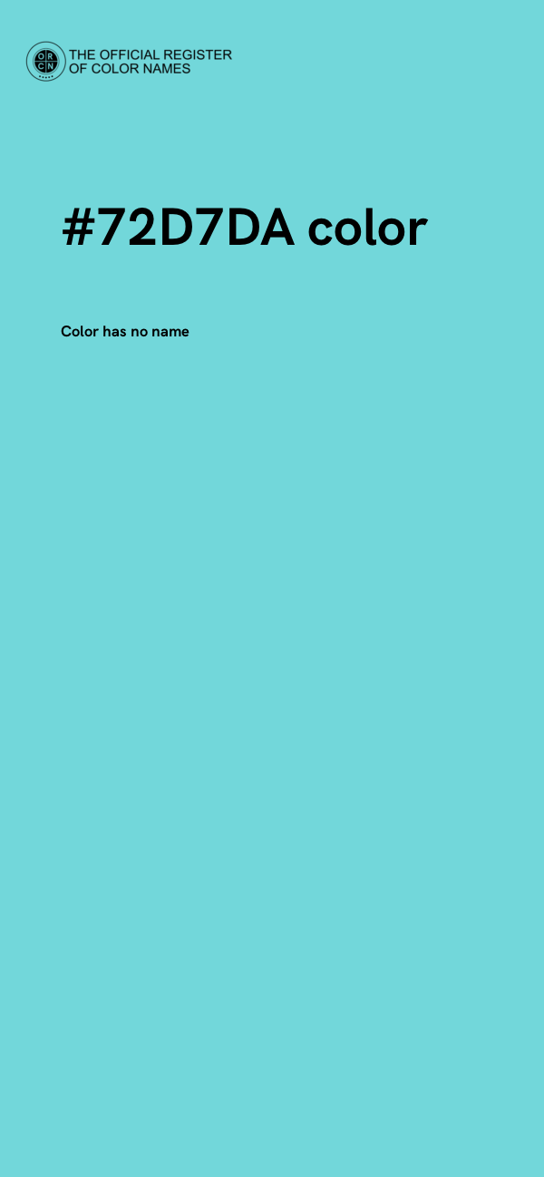 #72D7DA color image