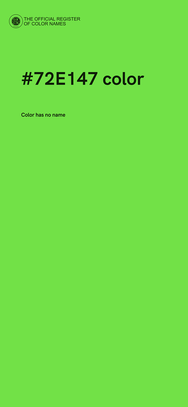 #72E147 color image