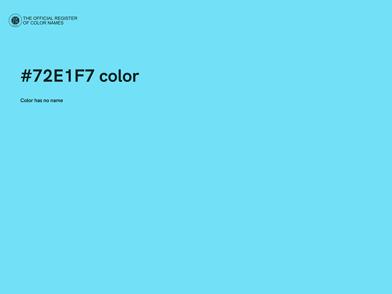 #72E1F7 color image