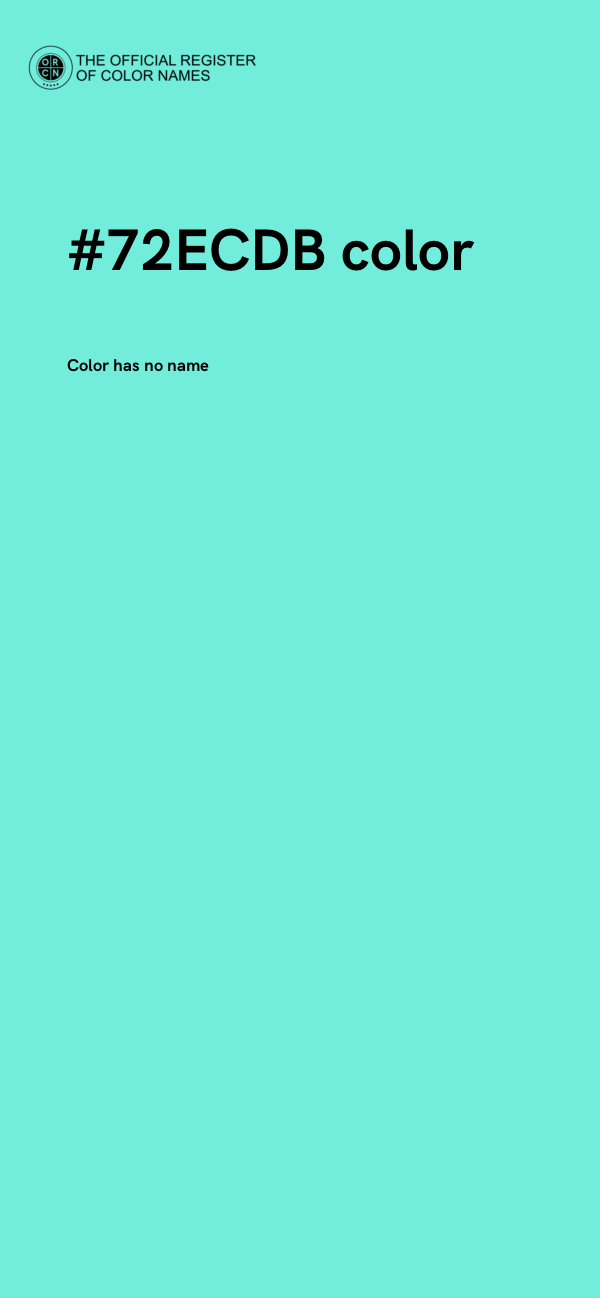 #72ECDB color image