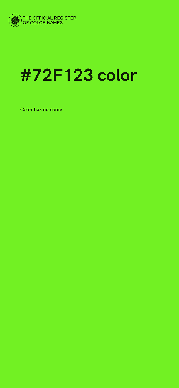 #72F123 color image