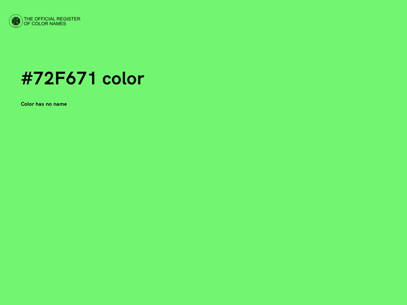 #72F671 color image