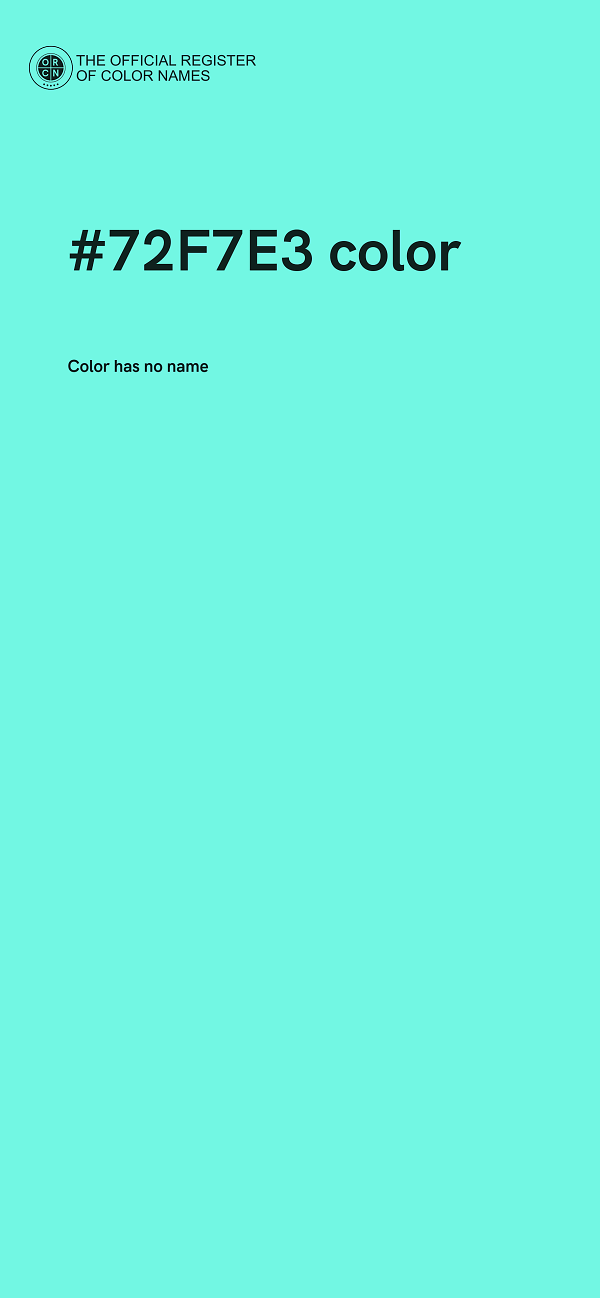 #72F7E3 color image