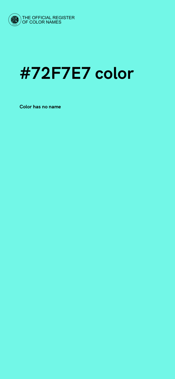 #72F7E7 color image