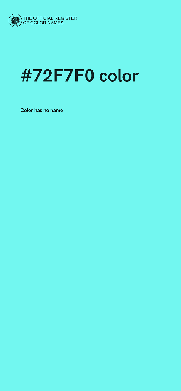 #72F7F0 color image