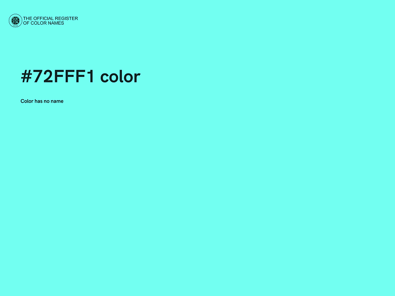 #72FFF1 color image