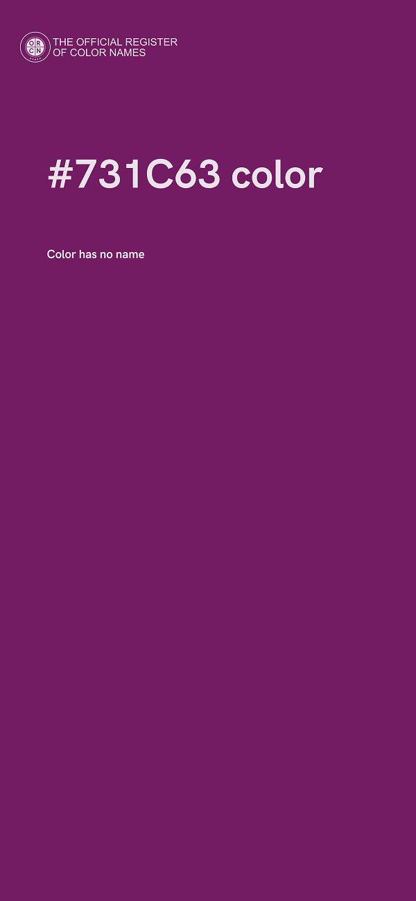 #731C63 color image