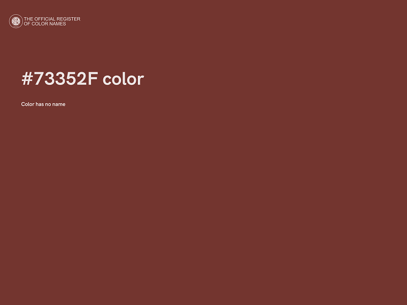 #73352F color image