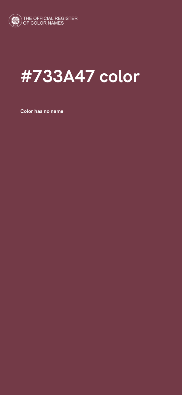#733A47 color image