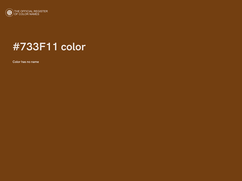 #733F11 color image