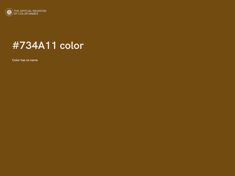 #734A11 color image