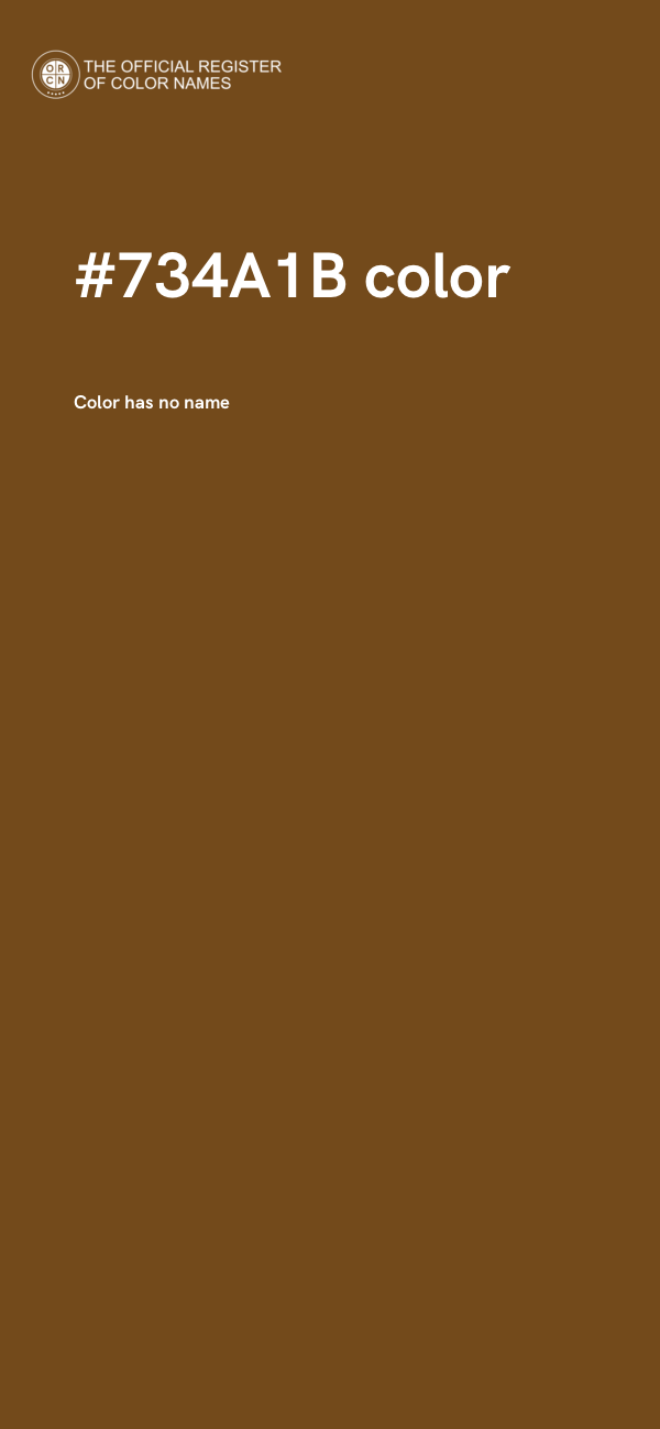 #734A1B color image