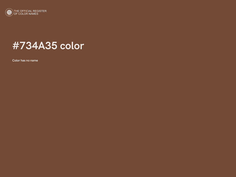 #734A35 color image