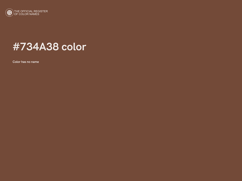 #734A38 color image